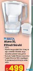 BRİTA ALUNA XL FİLTRELİ SÜRAHİ 3,5 L